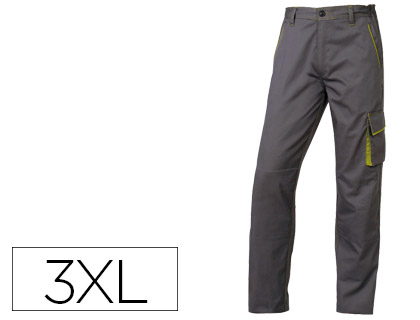 Pantalón de trabajo 5 bolsillos color gris verde talla 3XL
